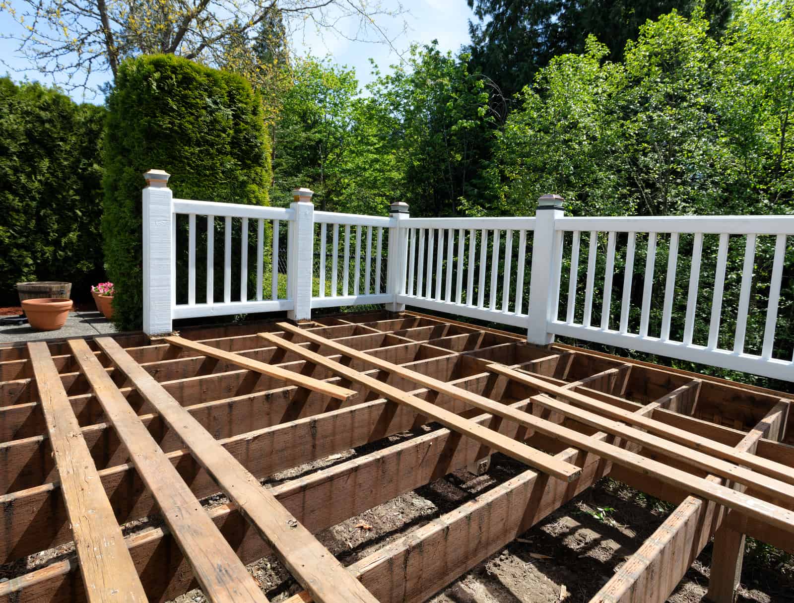 Deck undergoing renovation