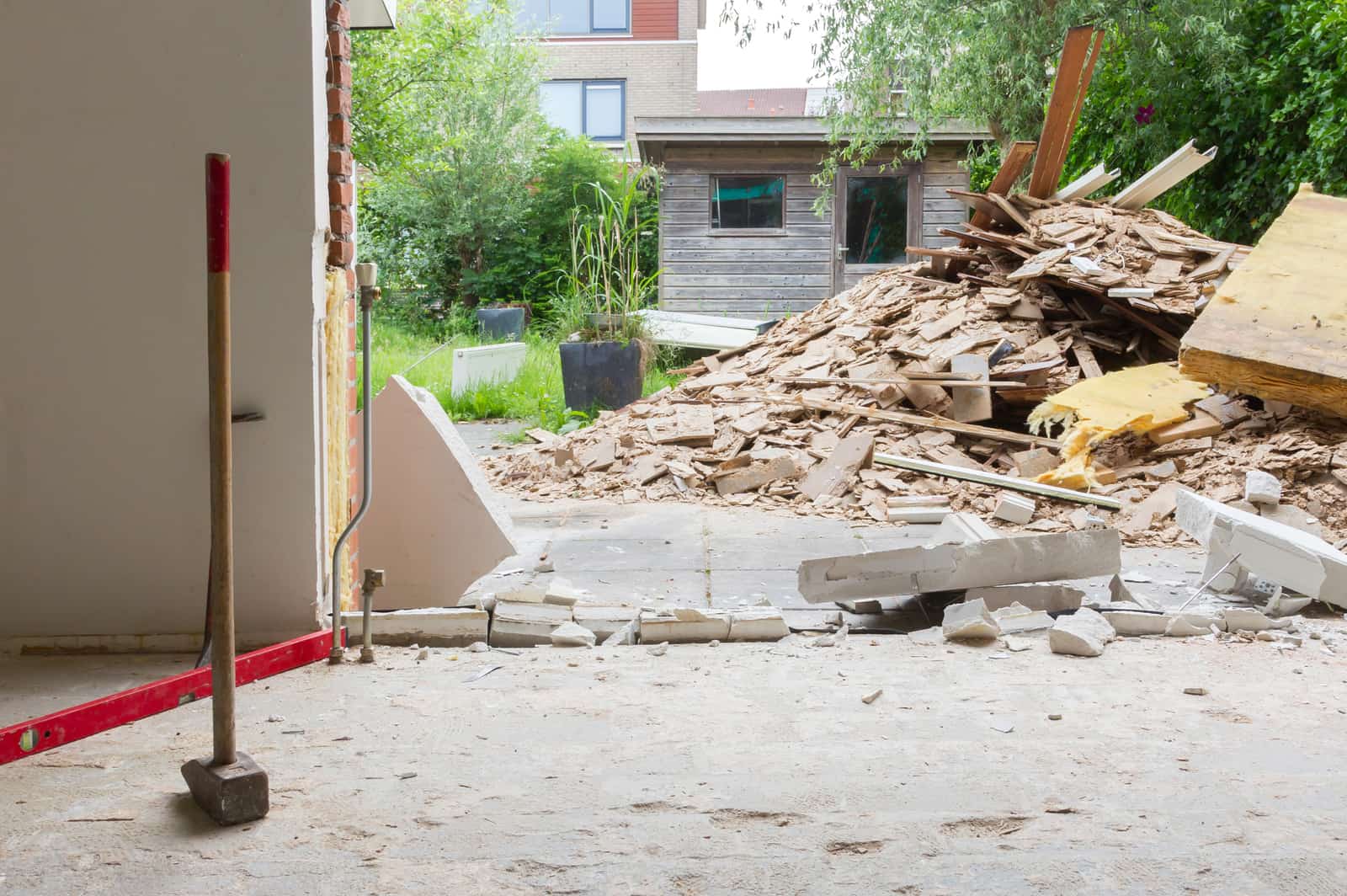 Demolition is one of the first steps to remodel a kitchen