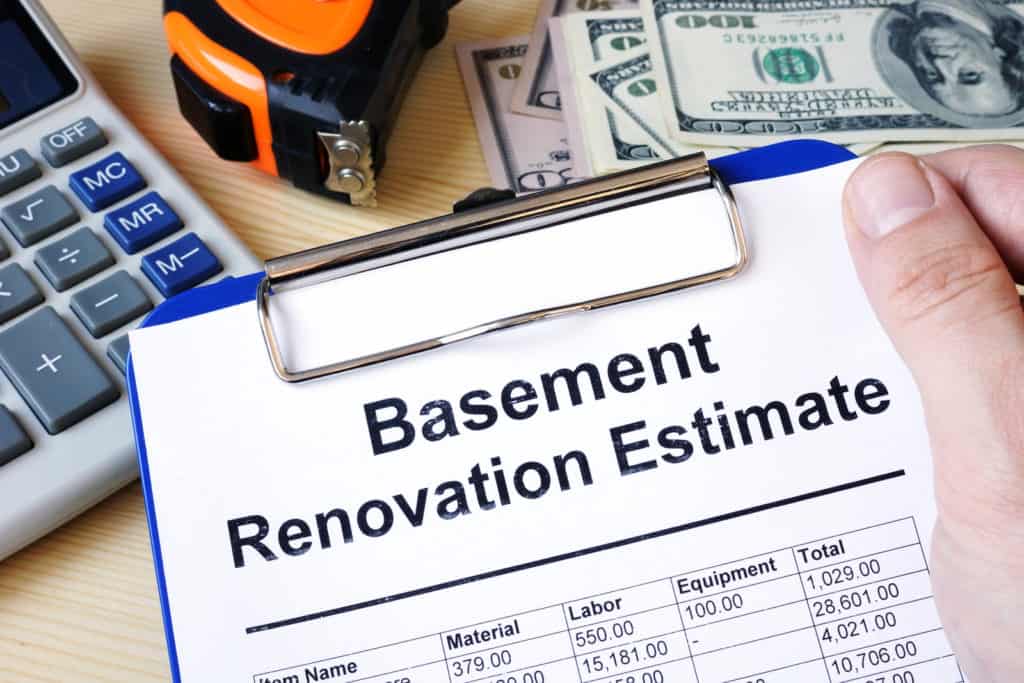 Basement Renovation Remodeling Estimate